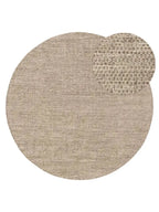 Tapis rond en laine fait main ROCCO taupe - BENUTA