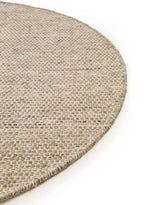 Tapis rond en laine fait main ROCCO taupe - BENUTA
