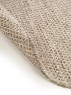 Tapis rond en laine fait main ROCCO taupe - BENUTA