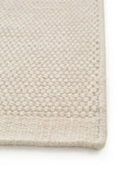 Tapis de couloir en laine fait main ROCCO blanc - BENUTA
