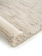 Tapis de couloir en laine fait main ROCCO crème - BENUTA