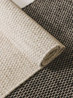 Tapis de couloir en laine fait main ROCCO crème - BENUTA