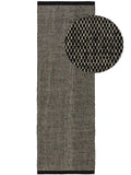 ROCCA - Tapis de Couloir en laine - Noir et Blanc BENUTA
