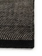Tapis de couloir en laine fait main ROCCO noir et blanc - BENUTA