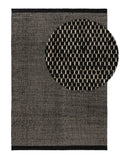 ROCCO - Tapis de laine - Noir et Blanc BENUTA