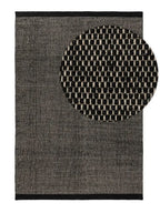ROCCO - Tapis de laine - Noir et Blanc BENUTA