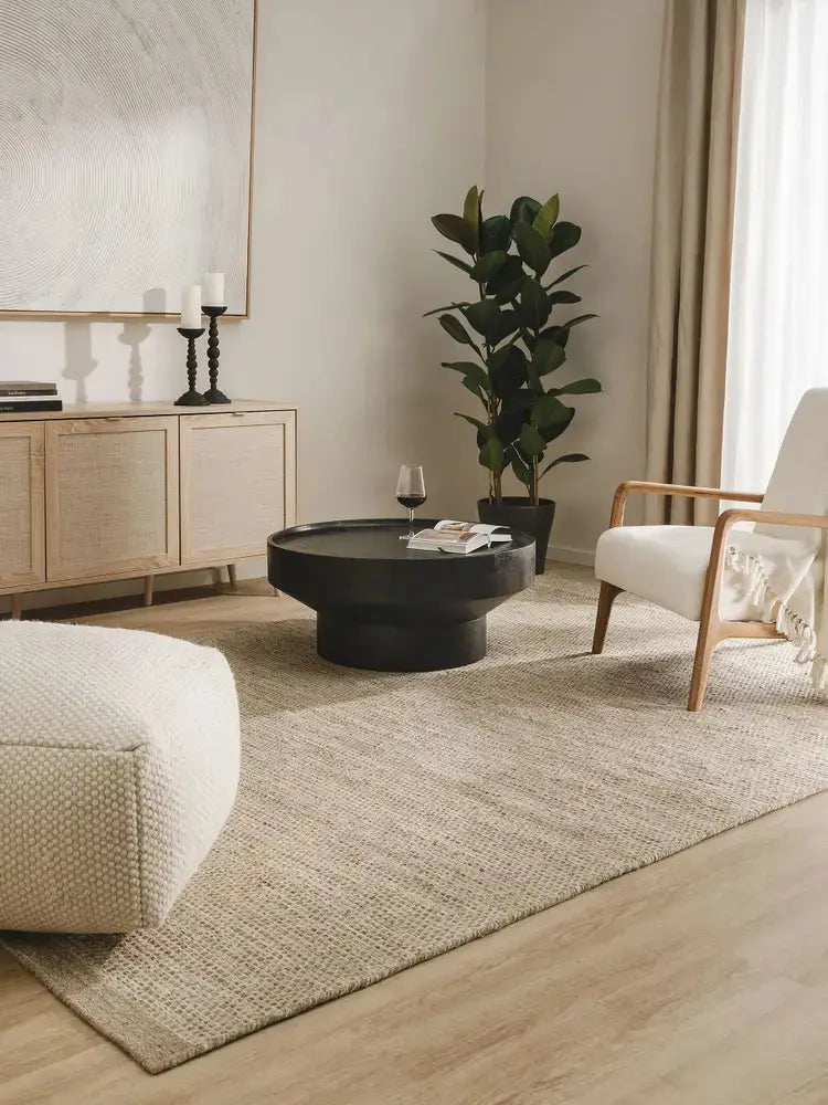 ROCCO - Tapis de laine - Taupe BENUTA