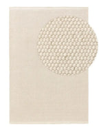Tapis en laine fait main ROCCO blanc - BENUTA