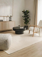 Tapis en laine fait main ROCCO blanc - BENUTA