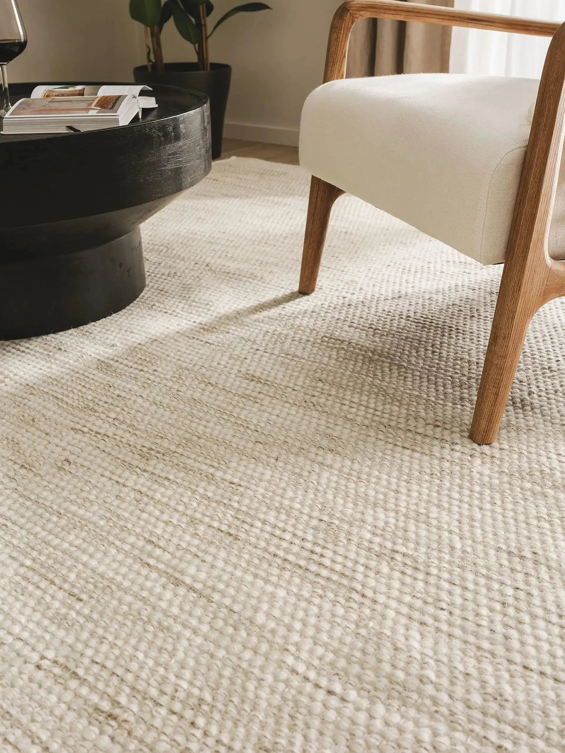 Rocky - Tapis de laine - Crème BENUTA