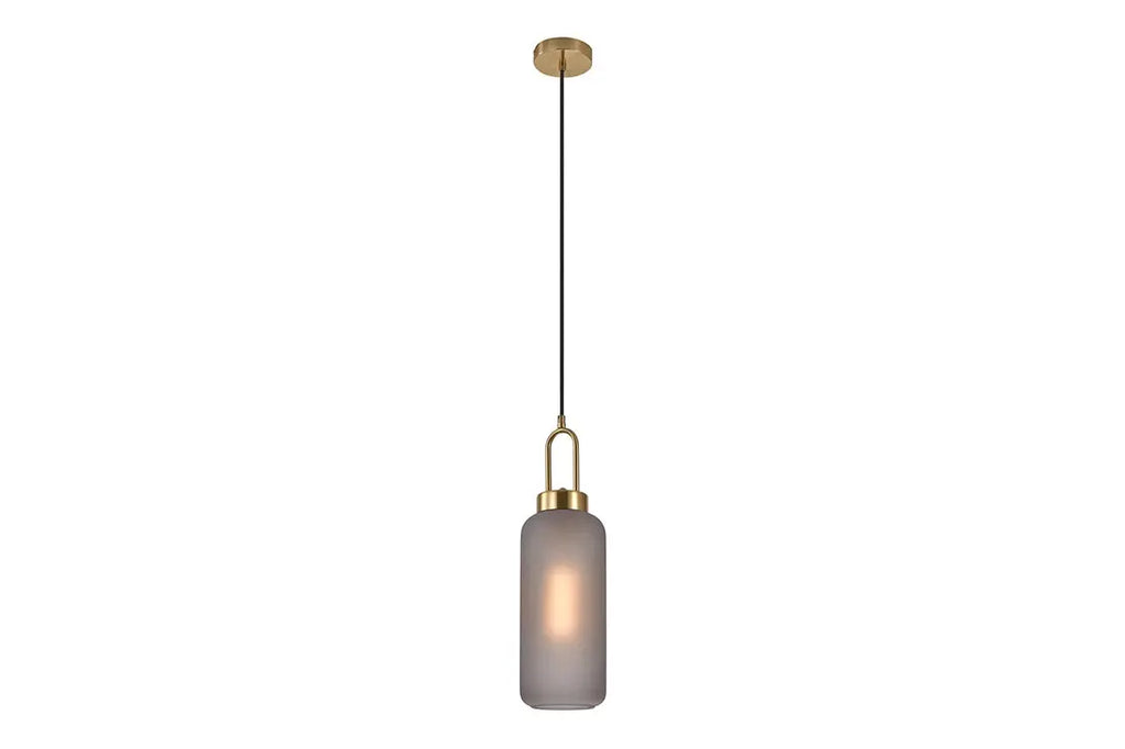 Suspension Luminaire en Verre Fumé Mat LUTON - H : 46cm HOUSE NORDIC