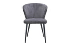 Chaise de salle à manger TONYO Gris velours côtelé – 54 x 55 cm | TIKAYLA