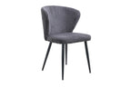 Chaise de salle à manger TONYO Gris velours côtelé – 54 x 55 cm | TIKAYLA