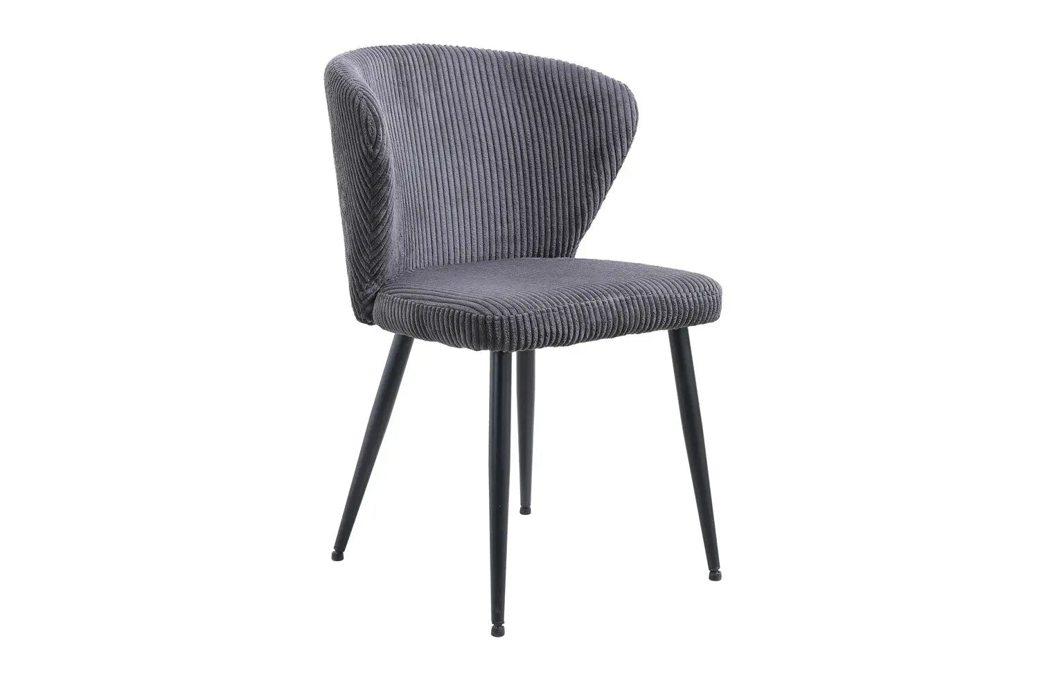 Chaise de salle à manger TONYO Gris velours côtelé – 54 x 55 cm | TIKAYLA