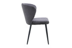 Chaise de salle à manger TONYO Gris velours côtelé – 54 x 55 cm | TIKAYLA