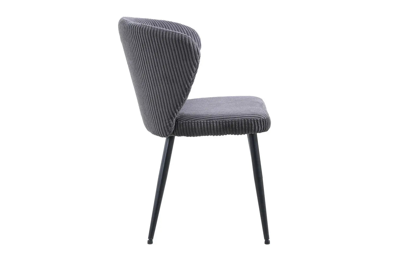 Chaise de salle à manger TONYO Gris velours côtelé – 54 x 55 cm | TIKAYLA