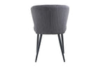 Chaise de salle à manger TONYO Gris velours côtelé – 54 x 55 cm | TIKAYLA