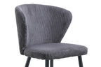 Chaise de salle à manger TONYO Gris velours côtelé – 54 x 55 cm | TIKAYLA