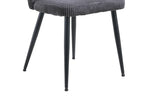 Chaise de salle à manger TONYO Gris velours côtelé – 54 x 55 cm | TIKAYLA