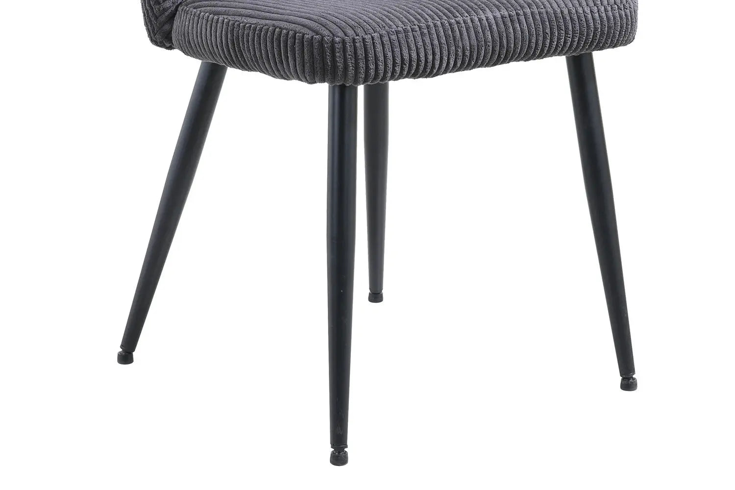 Chaise de salle à manger TONYO Gris velours côtelé – 54 x 55 cm | TIKAYLA