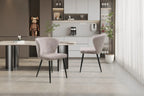 Chaise de salle à manger TONYO Sable velours côtelé – 54 x 55 cm | TIKAYLA