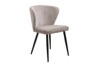 Chaise de salle à manger TONYO Sable velours côtelé – 54 x 55 cm | TIKAYLA