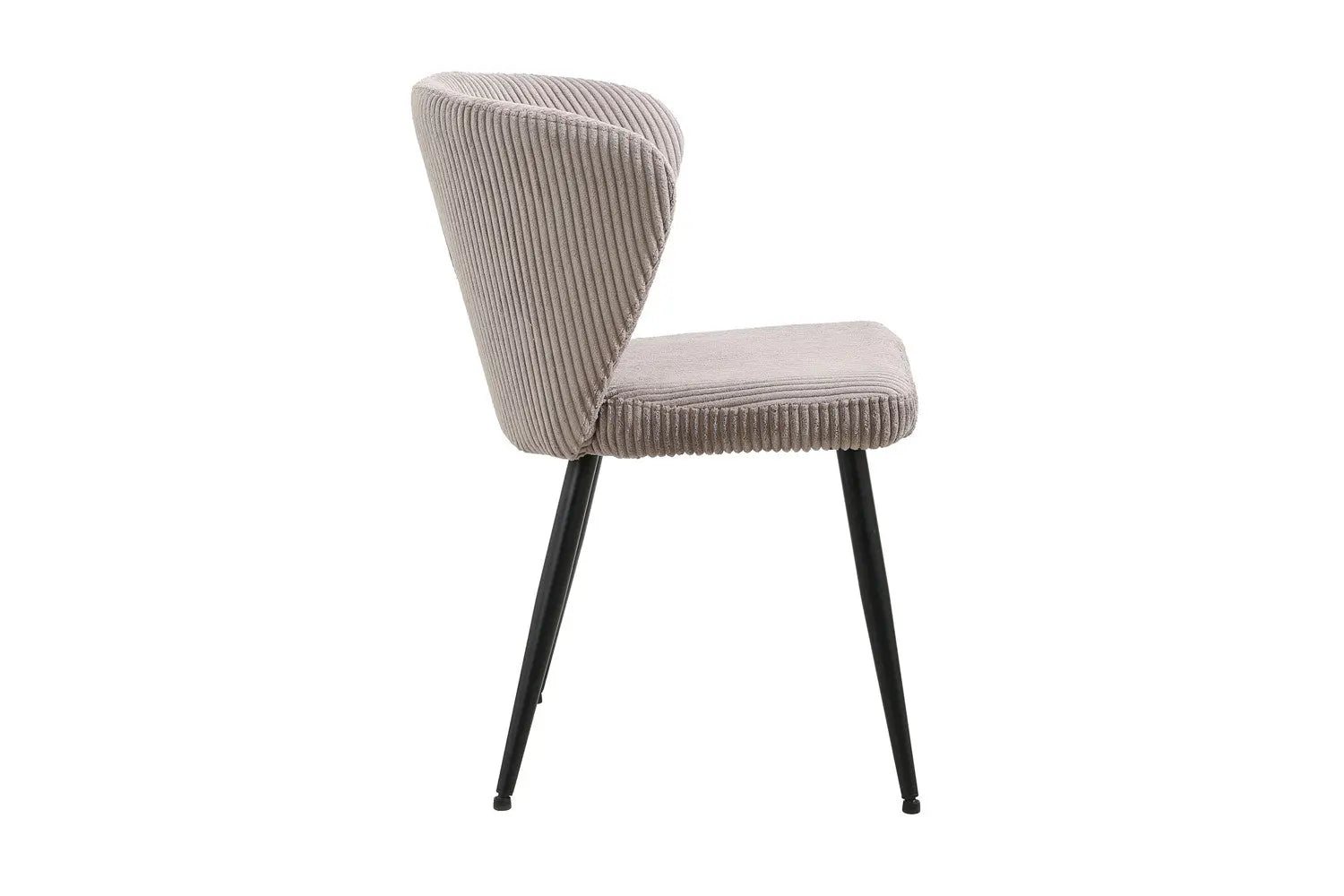 Chaise de salle à manger TONYO Sable velours côtelé – 54 x 55 cm | TIKAYLA