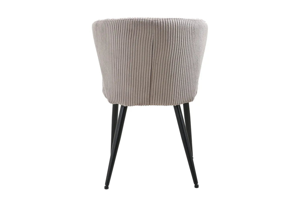 Chaise de salle à manger TONYO Sable velours côtelé – 54 x 55 cm | TIKAYLA