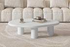 Table basse effet ciment écru TAVINA - 120 cm - ROUSSEAU