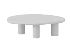 Table basse effet ciment écru TAVINA - 120 cm - ROUSSEAU