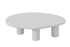 Table basse effet ciment écru TAVINA - 120 cm - ROUSSEAU