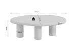 Table basse effet ciment écru TAVINA - 120 cm - ROUSSEAU
