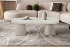 Table Basse Effet Ciment FARY Ciment Beige - 130 cm ROUSSEAU