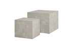 Table Basse Gigogne en Effet Marbre Beige PRAGUE - H : 36/40cm HOUSE NORDIC