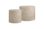 Table basse gigogne cylindrique en effet marbre beige PRAGUE - H : 36/40 cm - HOUSE NORDIC