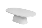 Table Basse Ovale Effet Ciment Ecru TAVINA - 120 cm ROUSSEAU