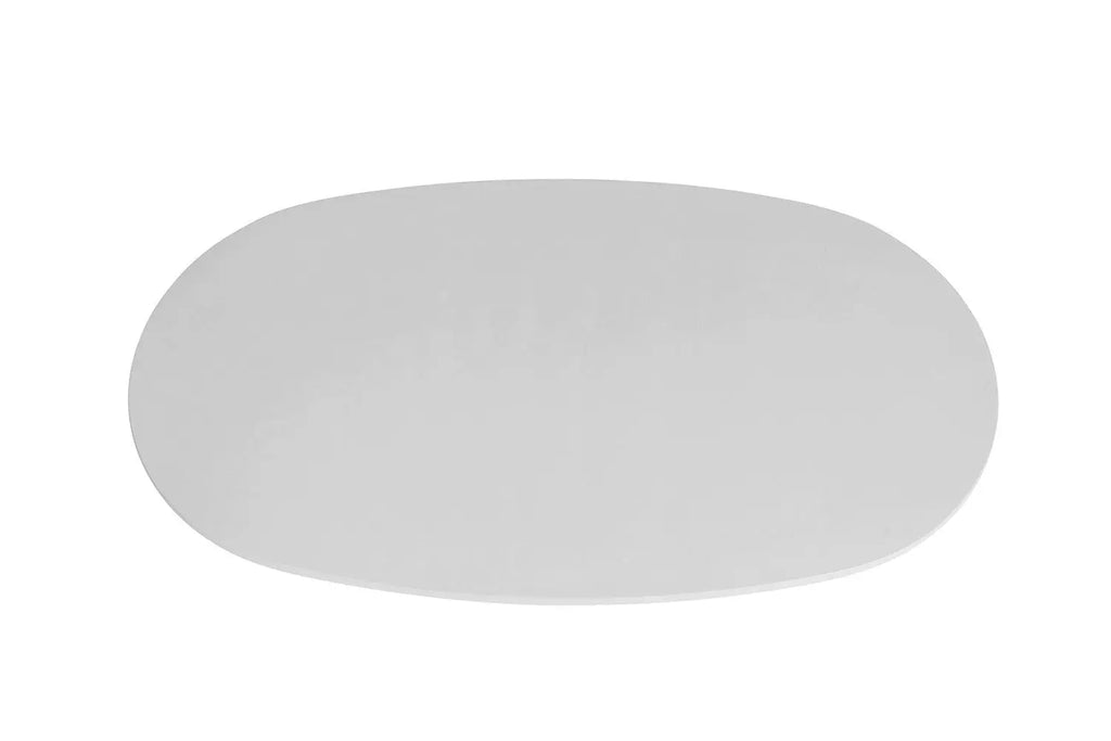 Table Basse Ovale Effet Ciment Ecru TAVINA - 120 cm ROUSSEAU
