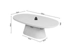 Table Basse Ovale Effet Ciment Ecru TAVINA - 120 cm ROUSSEAU