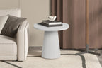 Table Basse Ovale Effet Ciment Ecru TAVINA - 55 cm ROUSSEAU
