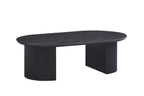 Table basse ovale LYANE effet brun foncé - 120 cm - ROUSSEAU chez TIKAYLA