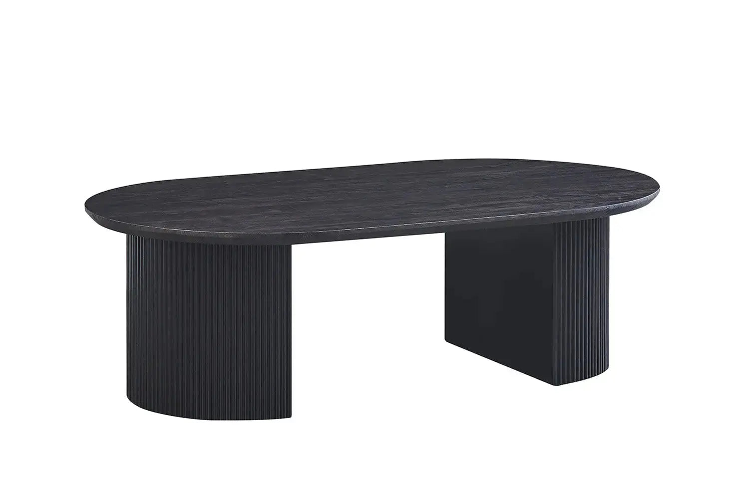 Table basse ovale LYANE effet brun foncé - 120 cm - ROUSSEAU chez TIKAYLA