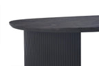 Table basse ovale LYANE effet brun foncé - 120 cm - ROUSSEAU chez TIKAYLA