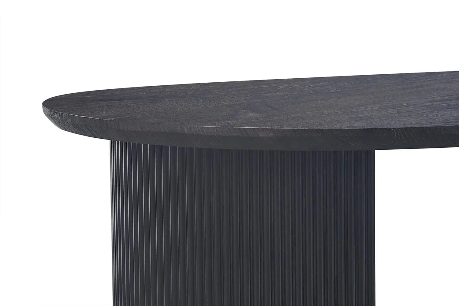 Table basse ovale LYANE effet brun foncé - 120 cm - ROUSSEAU chez TIKAYLA