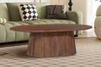 Table basse ovale MAYGA en manguier brun clair - 120 cm