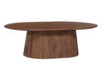 Table basse ovale MAYGA en manguier brun clair - 120 cm