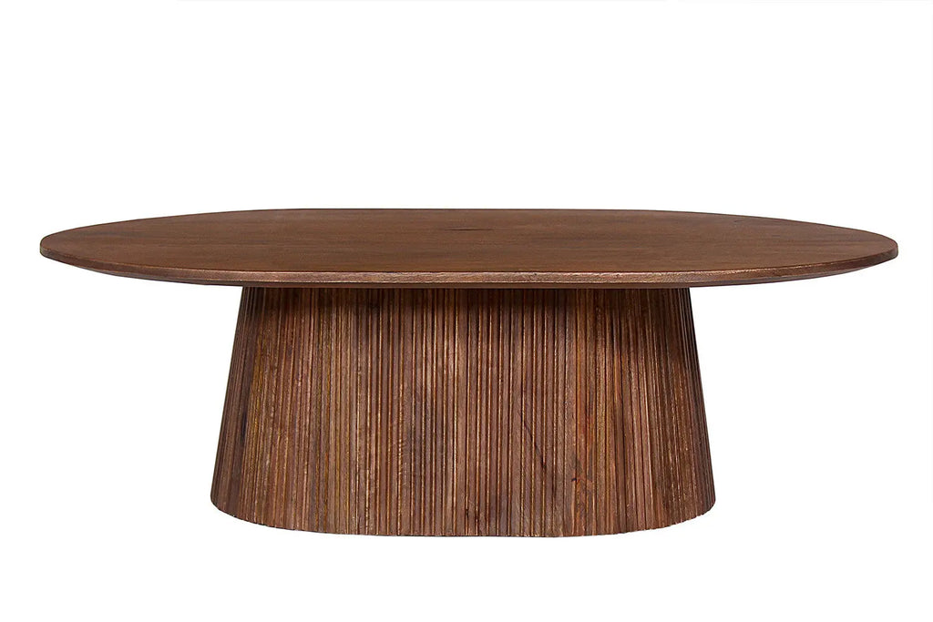 Table Basse Ovale MAYGA en Manguier Brun Foncé - 120 cm ROUSSEAU