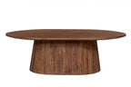 Table basse ovale MAYGA en manguier brun clair - 120 cm