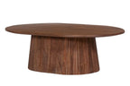 Table basse ovale MAYGA en manguier brun clair - 120 cm