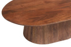 Table basse ovale MAYGA en manguier brun clair - 120 cm