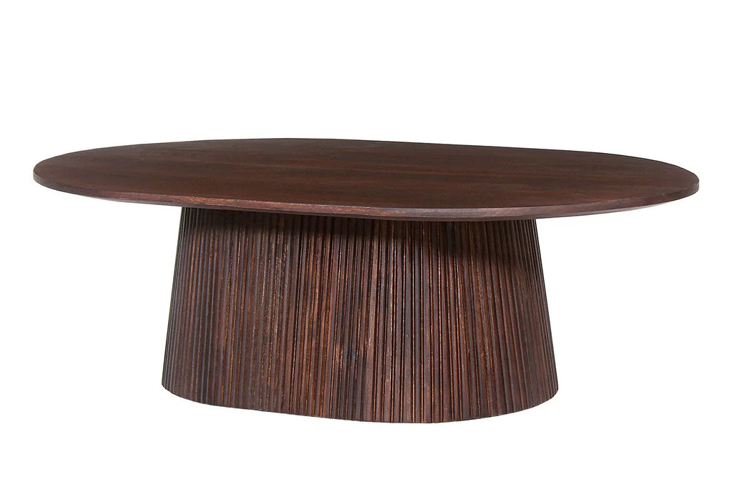 Table Basse Ovale MAYGA en Manguier Brun Foncé - 120 cm ROUSSEAU
